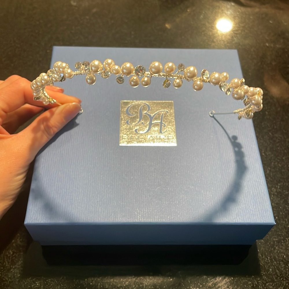 Pearl and crystal detail headband